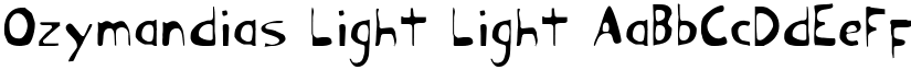 Ozymandias Light Light font