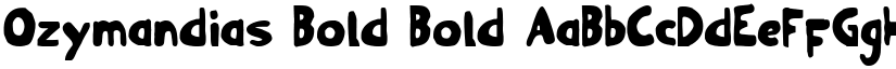Ozymandias Bold Bold font