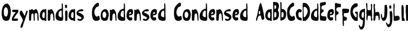 Ozymandias Condensed Condensed font
