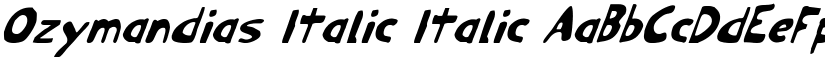 Ozymandias Italic Italic font
