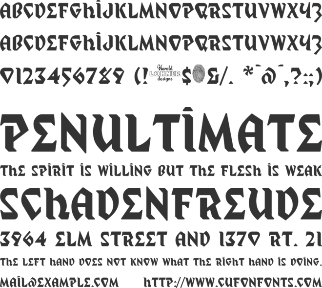 Mystic Prophet font preview