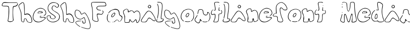TheShyFamilyoutlinefont Medium font
