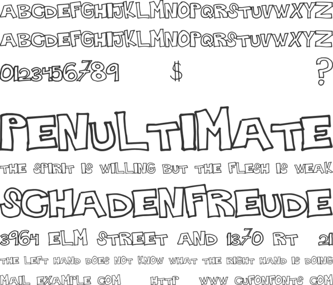 PlainHandline font preview