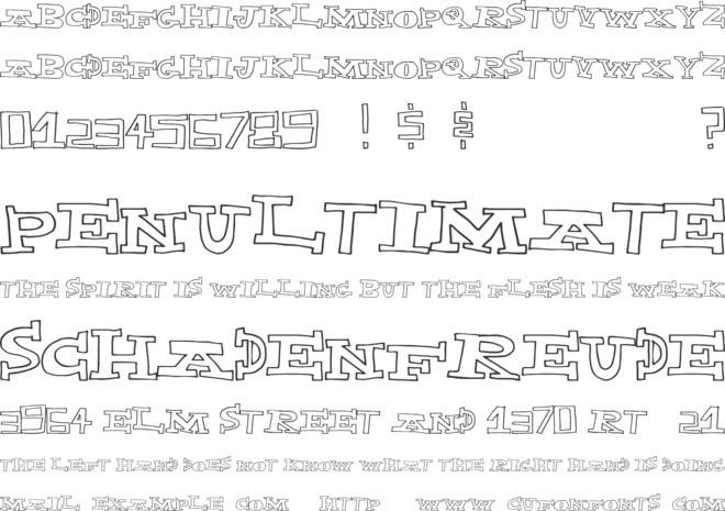 ExplodedCapital font preview