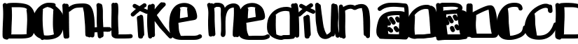 DontLike Medium font