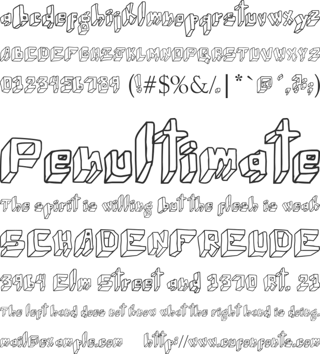 wuwu perspectiva font preview