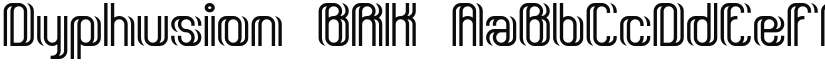 Dyphusion BRK font download