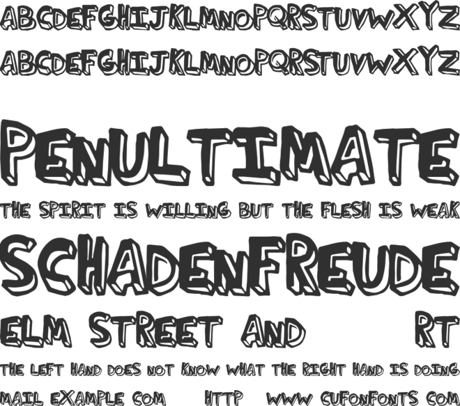 ThirdHand-solid font preview