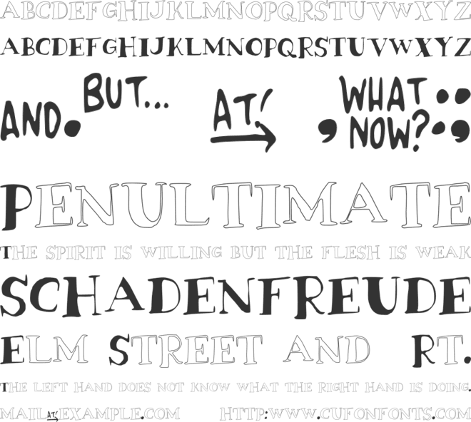 The Enemy Gene font preview