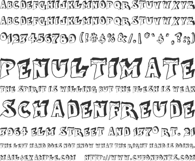 After Cheret font preview