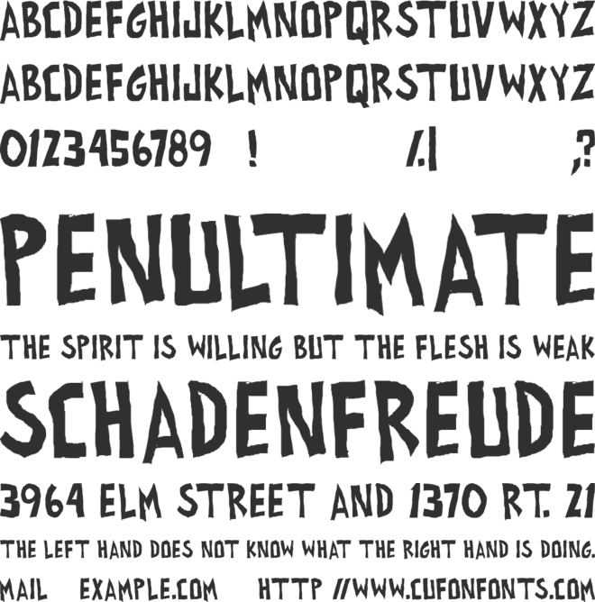all exes must die! font preview