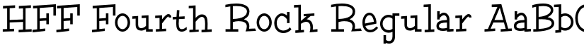 HFF Fourth Rock Regular font