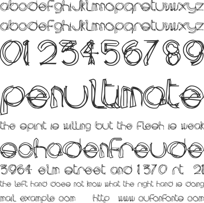 Area font preview