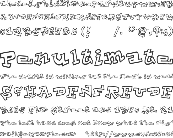 ToonLand font preview