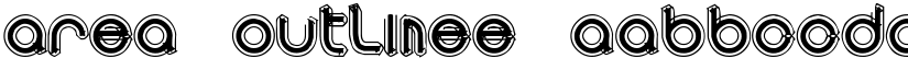 area OUTLINEe font