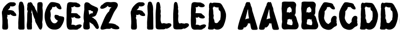 Fingerz Filled font