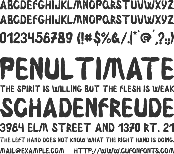 Fingerz font preview