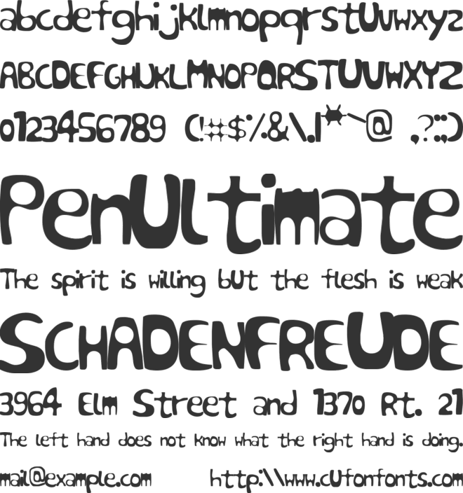 Sin-A-Bon font preview