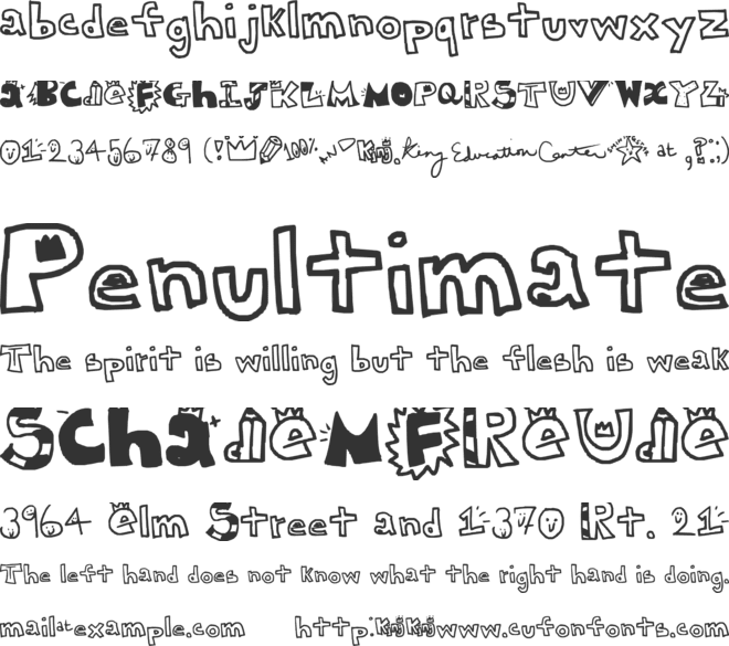 King Education Center font preview