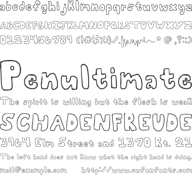 bubblii font preview