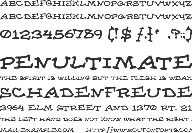 Almanac of the Apprentice font preview