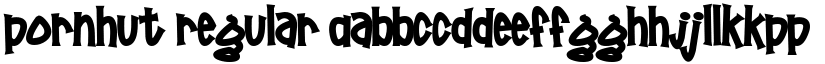 Pornhut Regular font