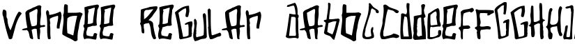 Varbee Regular font