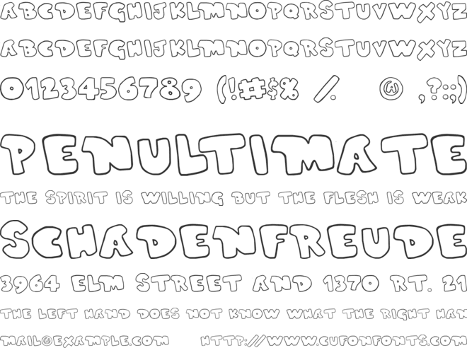 Duped font preview