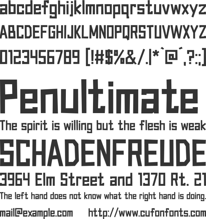 Canvas Bags font preview