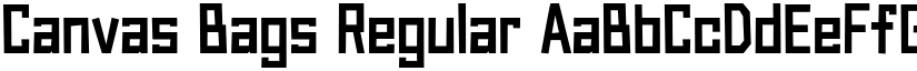 Canvas Bags Regular font