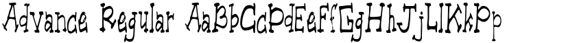 Advance Regular font