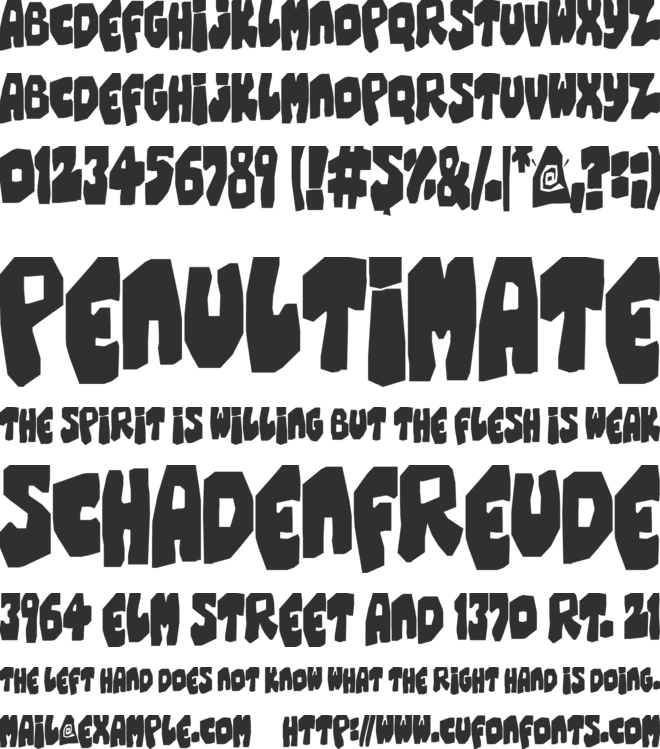 Chunky Cheese font preview