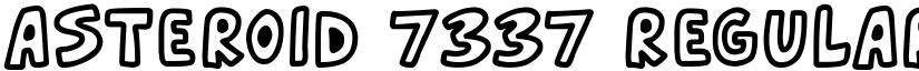 Asteroid 7337 Regular font