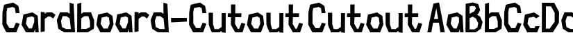 Cardboard-Cutout Cutout font