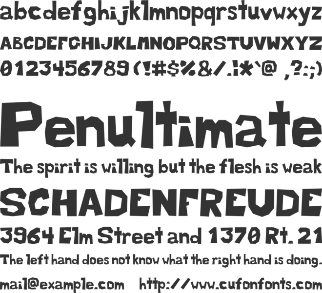 AllegroCartoon font preview