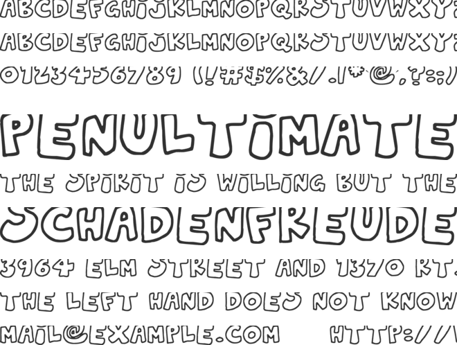 Jelly Wobblers font preview