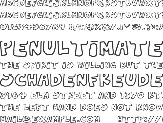 Jelly Wobblers font preview