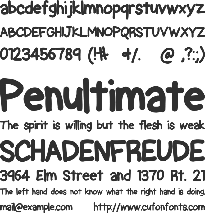 Chubby Gothic font preview