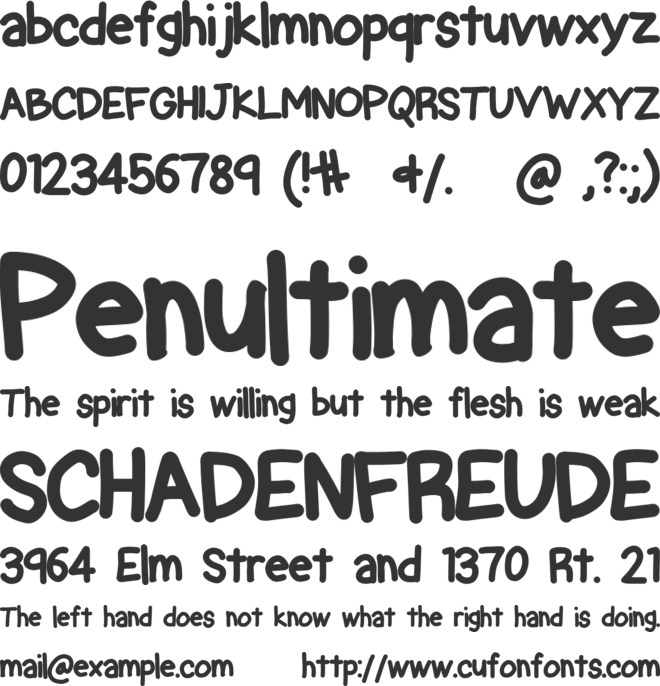 Chubby Gothic font preview