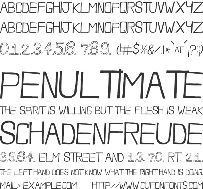 FrozenRita font preview