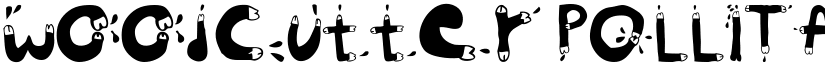 woodcutter POLLITA ALEGRE Regular font