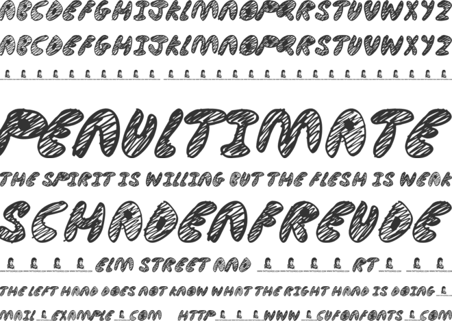 Ultimate Chaos font preview