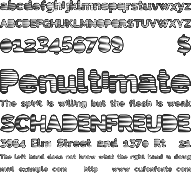 EightiesShades font preview
