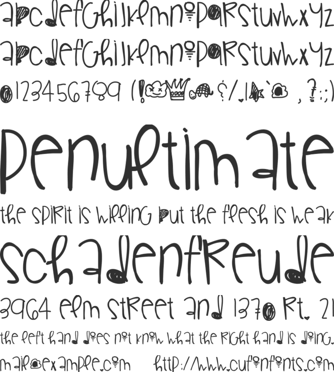 GorgeousFlaws font preview