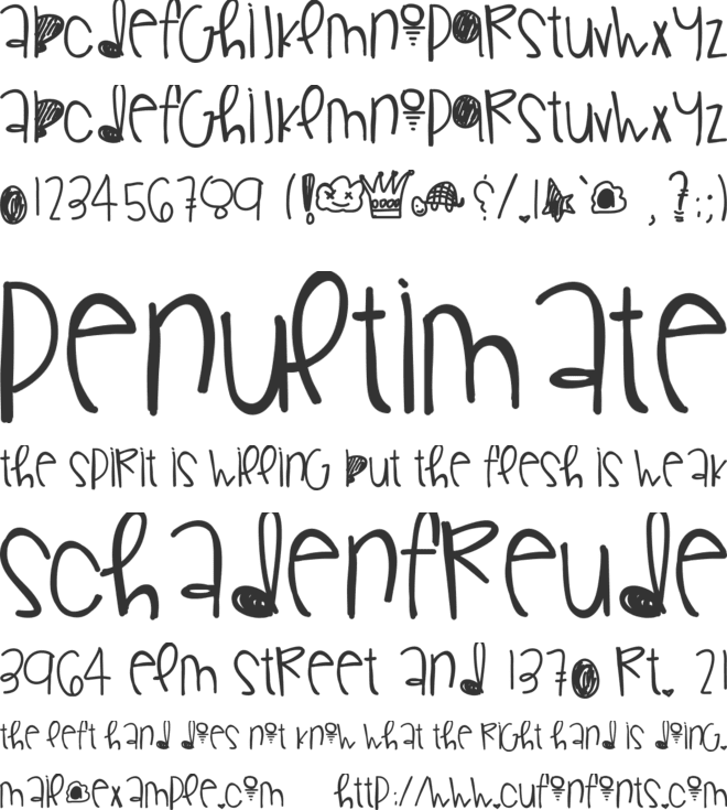 GorgeousFlaws font preview