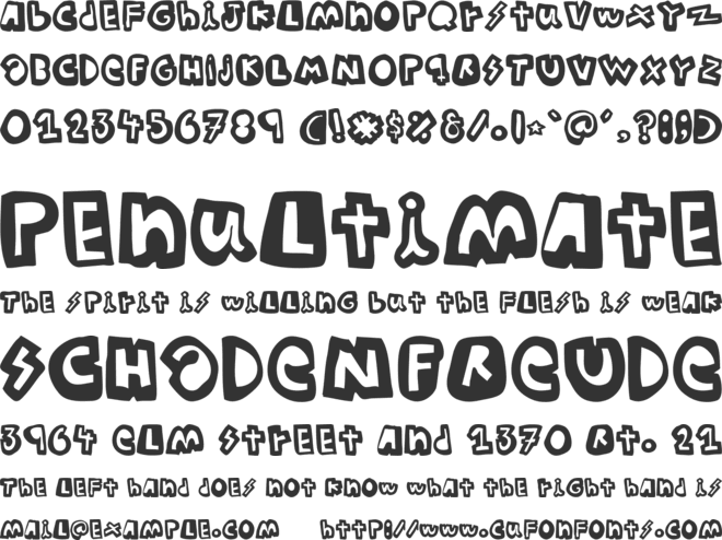 woodcutter Summer Shadows font preview