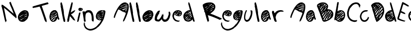 No Talking Allowed Regular font