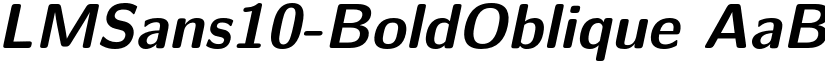 LMSans10-BoldOblique font