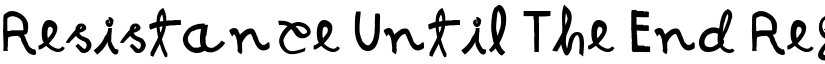 Resistance Until The End Regular font