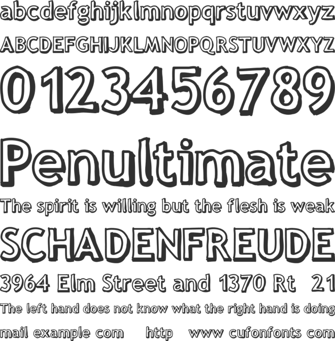 ThreeDee font preview